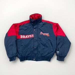Vintage Atlanta‎ Braves Puffer Jacket Kids XL MLB Logo 7 90s Youth
